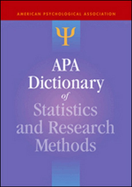 APA Dictionary of Statistics and Research Methods 2/e