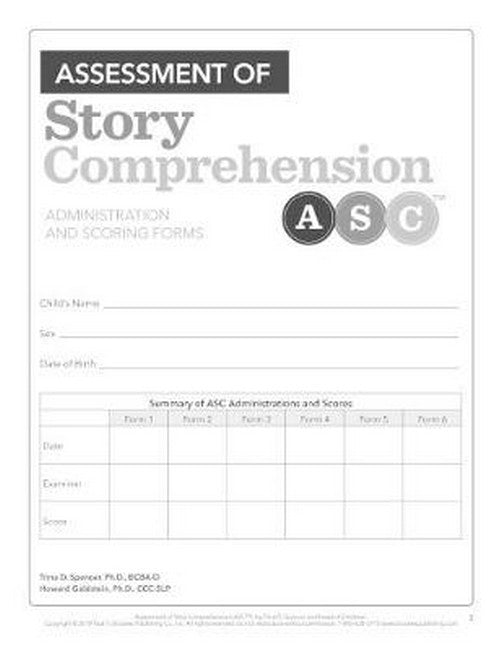 Assessment of Story Comprehension (TM) (ASC (TM)): Forms